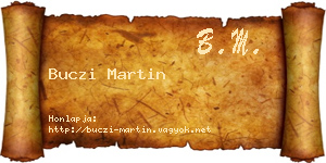 Buczi Martin névjegykártya