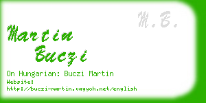 martin buczi business card